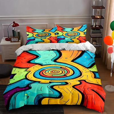 Vibrant, Swirling, Abstract. Bedding Duvet Cover Sets Duvet Covers Pillowcases Gifts (1 * Duvet Cover 2 * Pillowcases, Without Duvet Insert)