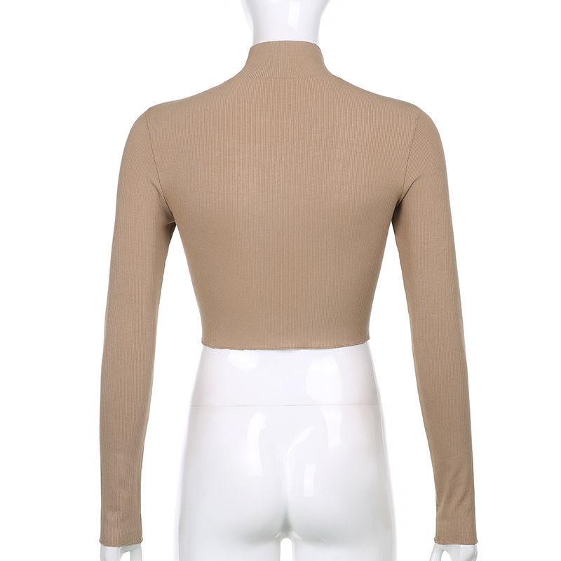 Cropped Sweaters Women Turtleneck Sweater Solid Long Sleeve Slim Pullover Sweater White Black Knitted Jumper Korean Tops Women Autumn Winter Clothes