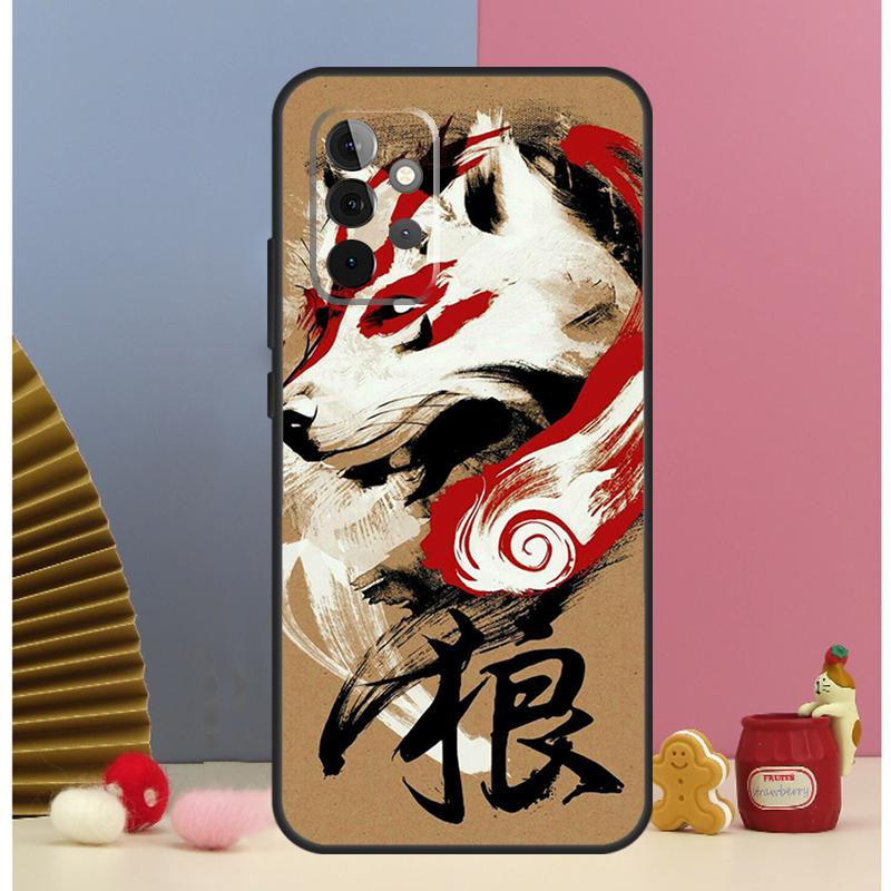 Japanese Style Anime Fox Case For Samsung Galaxy A52 A72 A13 A33 A53 A14 A24 A34 A54 A15 A25 A51 A71 A12 A32 Cover