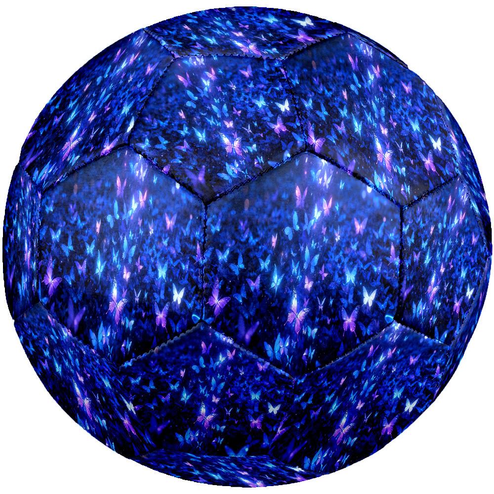 1pc Blue Butterfly Garden Size 5 Soccer Ball Professional Match Training Football Indoor &Outdoor Sports Ball Lightweight Durable C6542