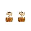Amber-Colored French-Inspired Minimalist Retro Stud Earrings