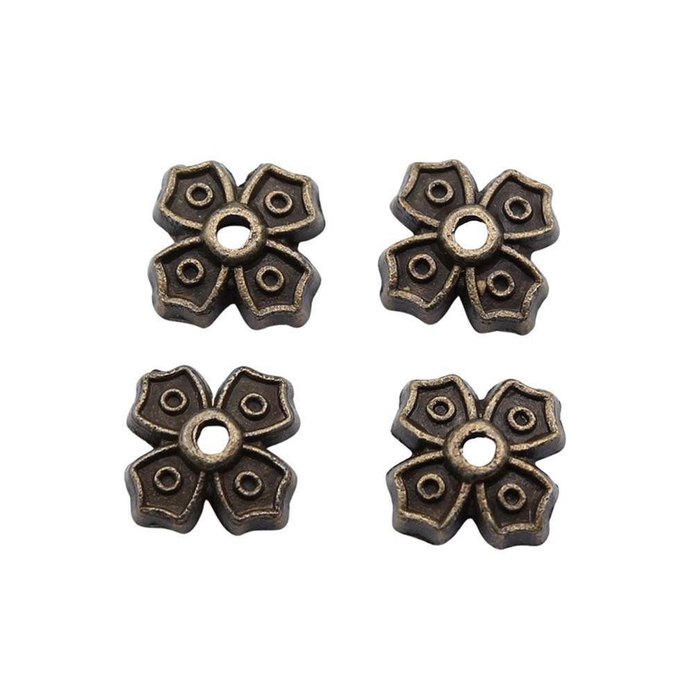 Multi Color Swirl Flower Bead Caps Spacer Beads For Jewelry Making Components
