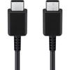 2 Câble USB-C vers USB-C 1,8M pour Samsung Galaxy S25 Ultra/S25 Edge/S25+/S25 FE - Noir