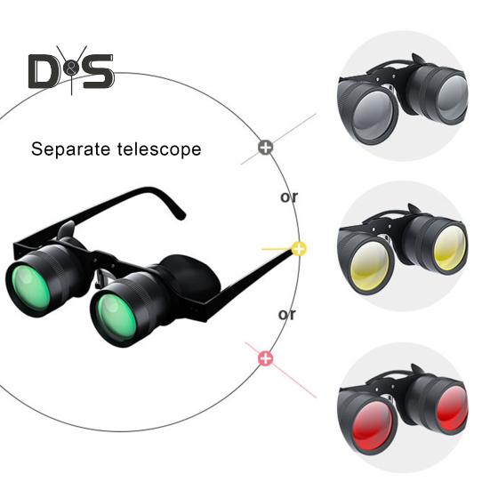 Outdoor Fishing Binoculars Glasses 10X Zoom Magnification Adjustable Hands-Free Portable Bird Watching Theater Concert Binocular Telescope