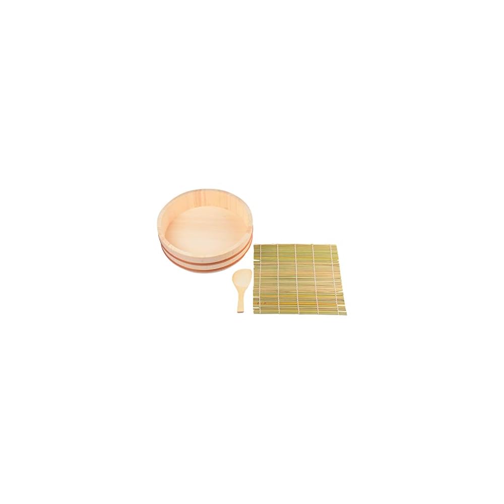 Pearl Metal 3-Piece Set for Sushi Rolls and Chirashi Sushi: 27cm Sushi Tub (approx. 3 Servings),