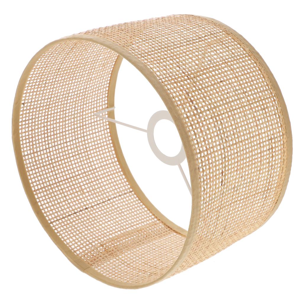 Rattan Woven Lampshade Fine Workmanship Sturdy Natural Fiber Light Shade for Home Decoration Indoor Hanging Lamp Ornament