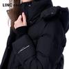 Jinyujie Women's 2025 Winter 90% Duck Down Hooded Mid-Length Puffer Jacket