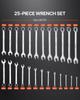 Combination Wrench Set 25-Piece Metric 6 mm to 32 mm with Roll-up Pouch