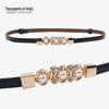 Versatile Women's Leather Belt for Summer Dresses, Coats, and Pants - Thin, Genuine Leather Waist Chain Suit Accessory
