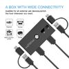 USB C & USB 3.0 KVM Switcher Allows Quick Device Swapping Between Two Computers Supports Printers And More