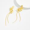Charms Irregular Petal Flower Long Chain Tassel Earrings for Women Trendy Lady Party Earrings Accessories on Ear Fashion Jewelry