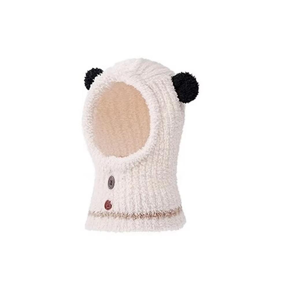 

Cartoon Animal Ear Protection Scarf Cap Plush Kids Hooded Beanie Balaclava Pullover Hat Outdoor бежевый