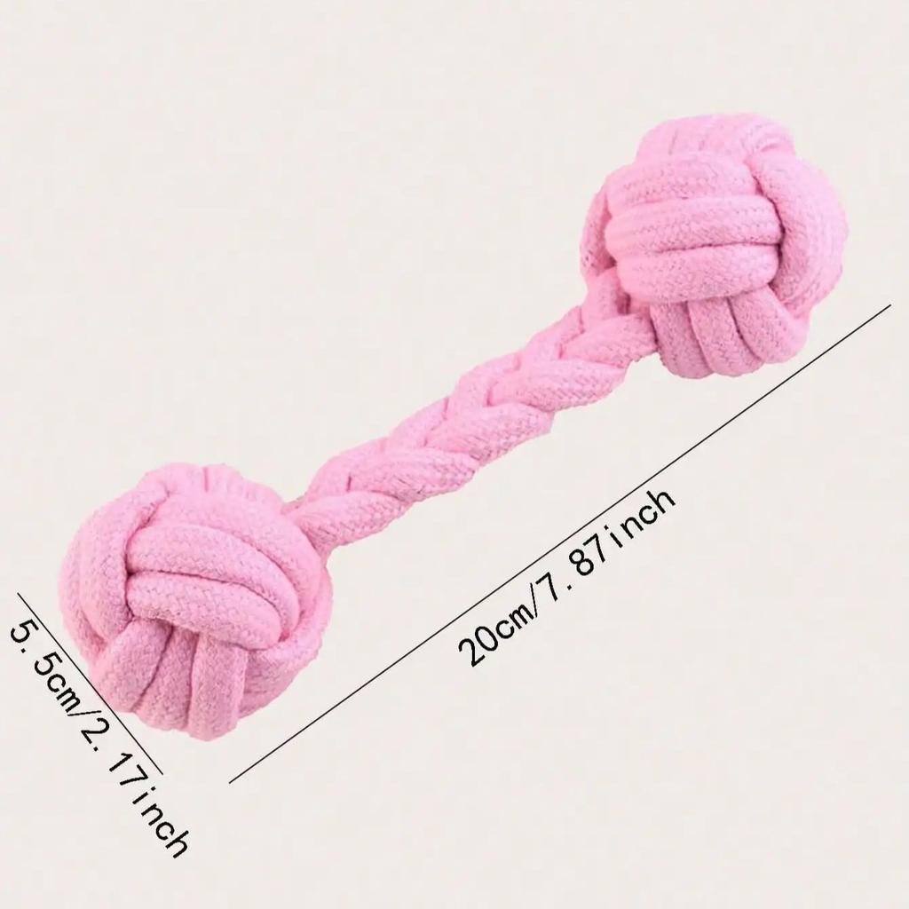 1PC Dog Toy Knot Rope Ball Cotton Rope Dumbbell Puppy Cleaning Teeth Chew Toy Durable Braided Bite Resistant Pet Supplies