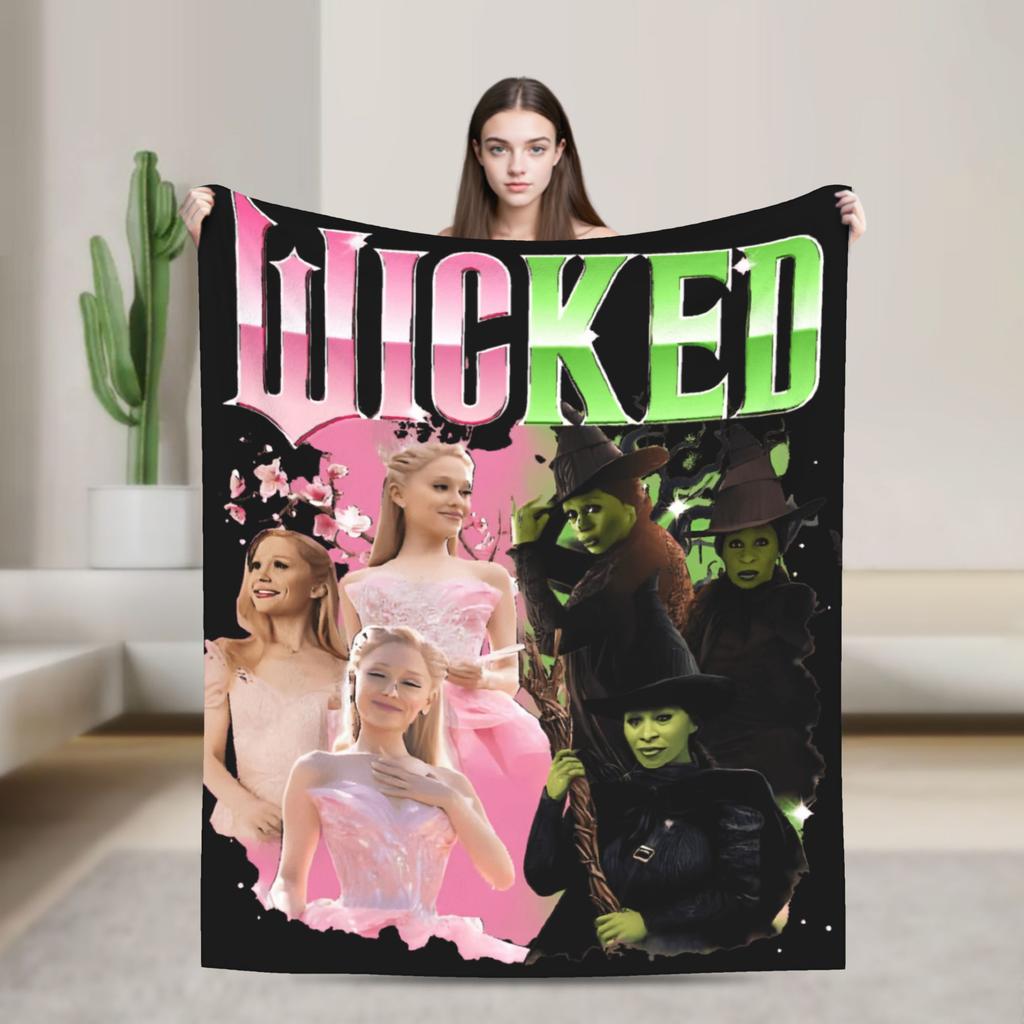 Wicked Warm Soft Blanket Kids Plush Bedding Throws Funny Bedroom Flannel Bedspread Sofa Bed Cover