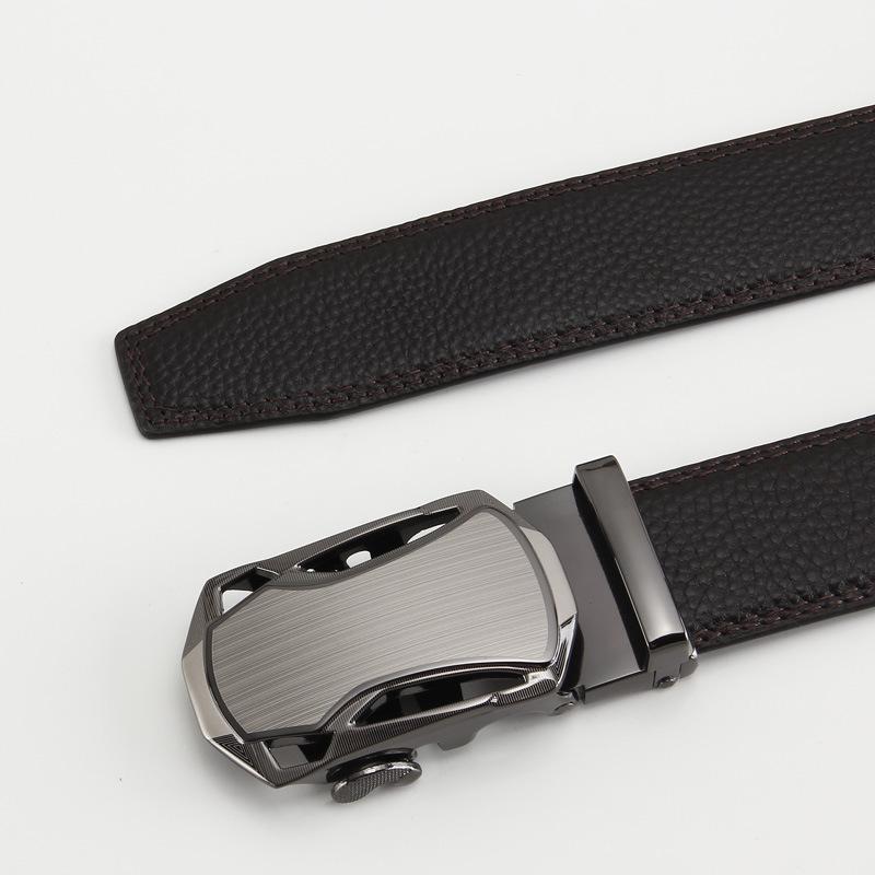 

Мужской ремень из натуральной кожи, двусторонний, из коровьей кожи верхнего слоя, деловой, повседневный, с автоматической пряжкой 110-130cm