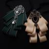 Detachable Bow Tie Brooch Silk Ribbon Collar Pin for Shirts & Blouses Fashion Floral Bow Clip for Women's Casual Outfit