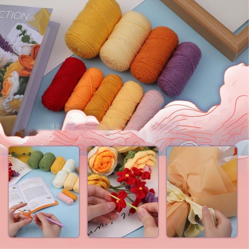 Crochet Kit For Beginners Colorful Crochet Beginner Set Funny Crafting Supplies Art And Craft Kit For Birthday Christmas New