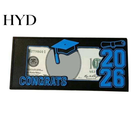 Sentimental Graduation Gift 2026 Money Holder Wooden Cash Class of Card Envelope Box for High School College University Senior Graduates синий