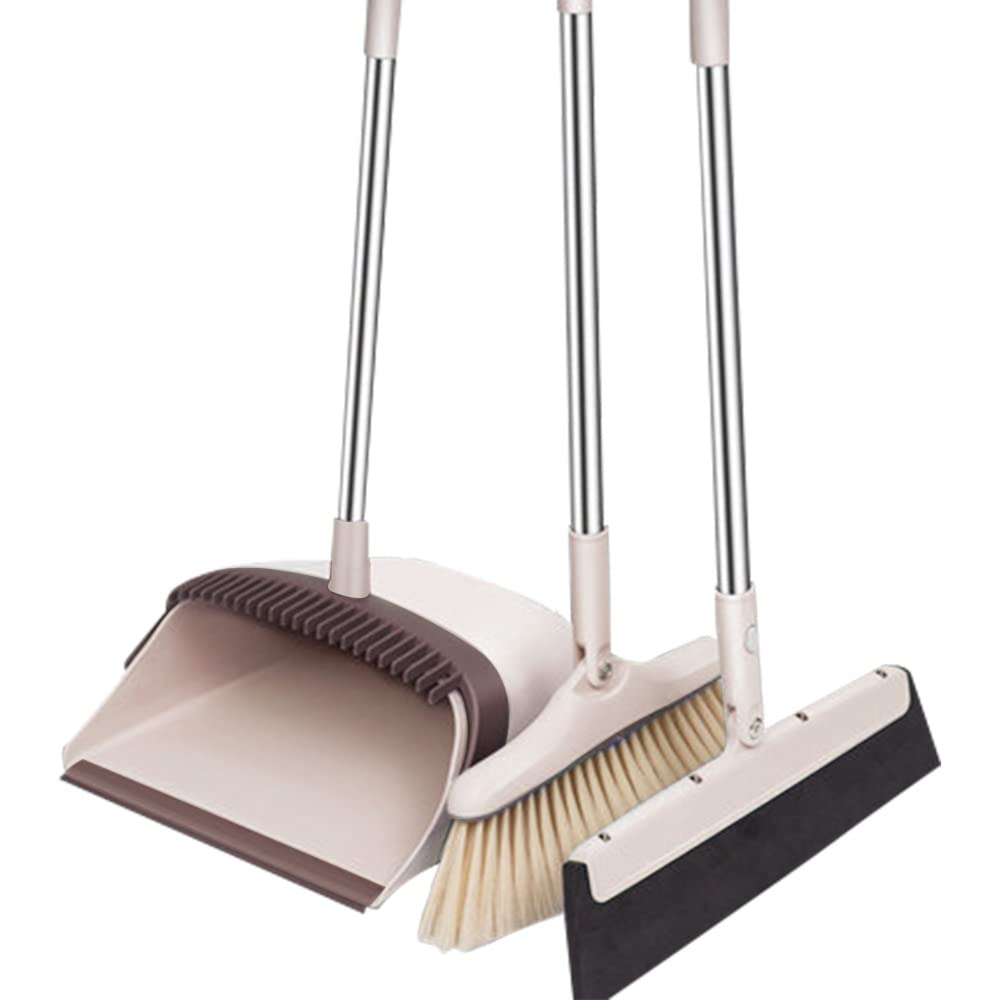 LUNPEAR Broom and Dustpan Outdoor Cleaning Long Handle Floor Beauty Convenience Store Commercial Use Set, Set, Indoor, Freestanding, Broom, Dustpan,