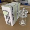 5,5 Zoll Acryl Pfeffermühle Transparent Manuelle Pfeffermühle Keramikkern Mehrzweck-Gewürzflasche Küchenwerkzeuge