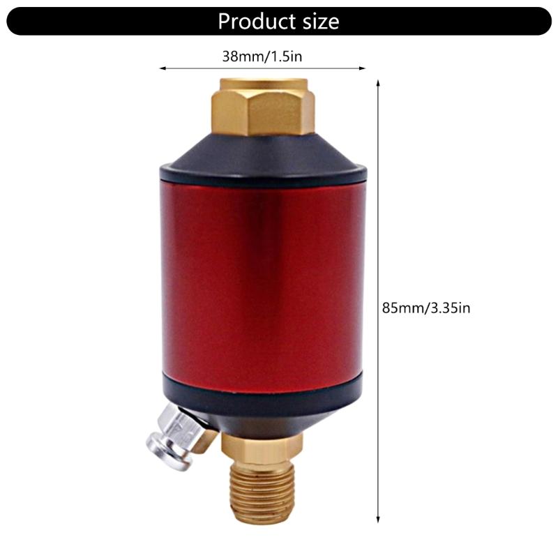 Advanced High Efficiency Air Line Water Separator Filter For Pneumatic Systems Moisture Particle Removal 1/4" Connection