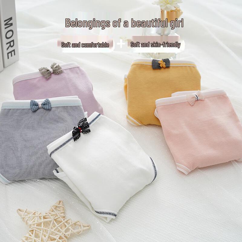 Qianfeili Women s Pure Cotton Mid-Waist Briefs 5-Pack XL
