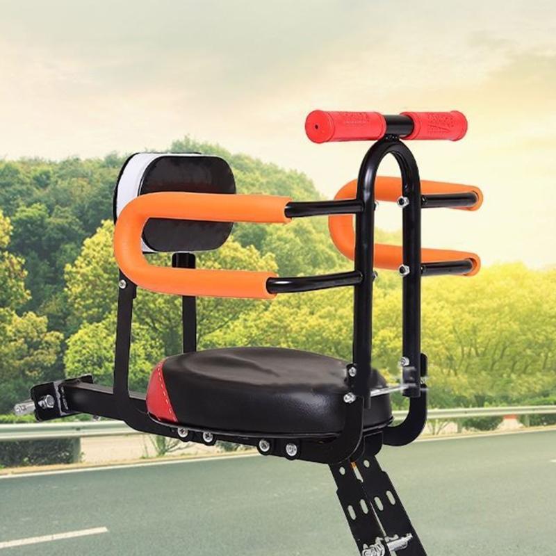 Kids Bike Seat Carbon Steel Child Bike Seat Foldable Front Mounted Child-Bicycle Seat Bike Accessories for Most Bicycles