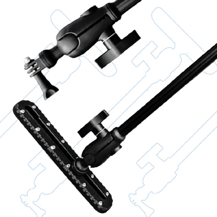 Adjustable Kayaks Camera Mount with Extension Rod Kayaks Rail Track Camera Holder for Water Sport