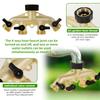 2/3/4-Wege-Verteiler für Leitungswasser, Hochleistungs-Messing-Gartenschlauch-Verteiler, 3/4-Zoll-Wasseranschlussverteiler für Zuhause, Hof/Wasch