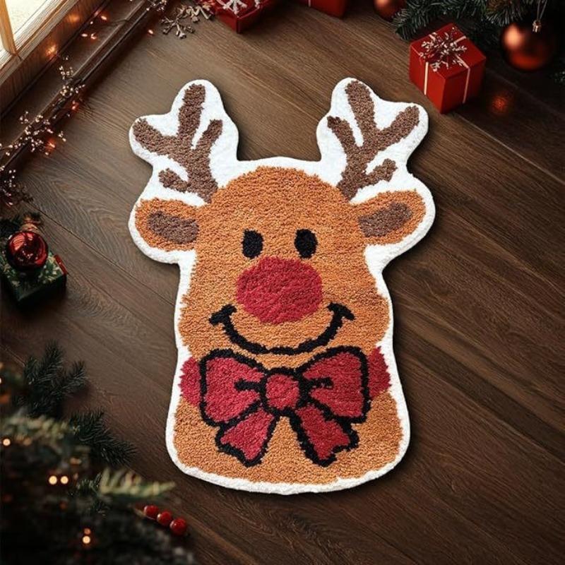 Christmas Floor Mat, Bathroom Water-absorbing Non-slip Floor Mat, Easy To Take Care of Floor Mat At the Entrance