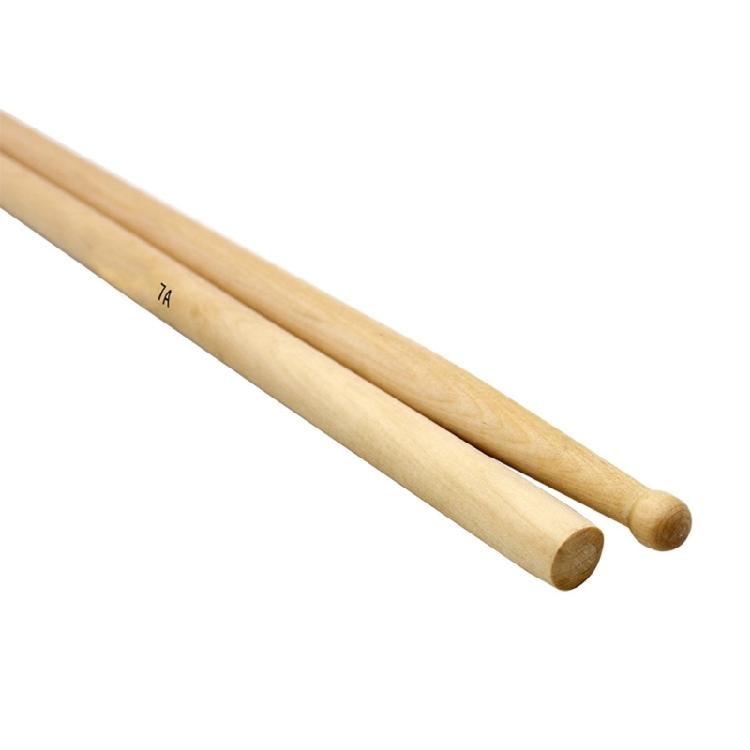 1 Pair 7A Maple Wood Drumsticks Wood Tip Drumstick for Drummer or Beginner