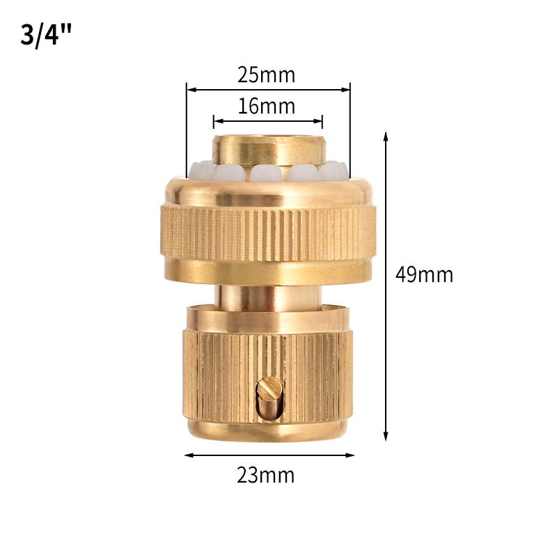 1/2" 3/4“ Alloy Thread Quick Adapter Coupler Connector Garden Irrigation Connector Drip Copper Hose Fittings Watering System