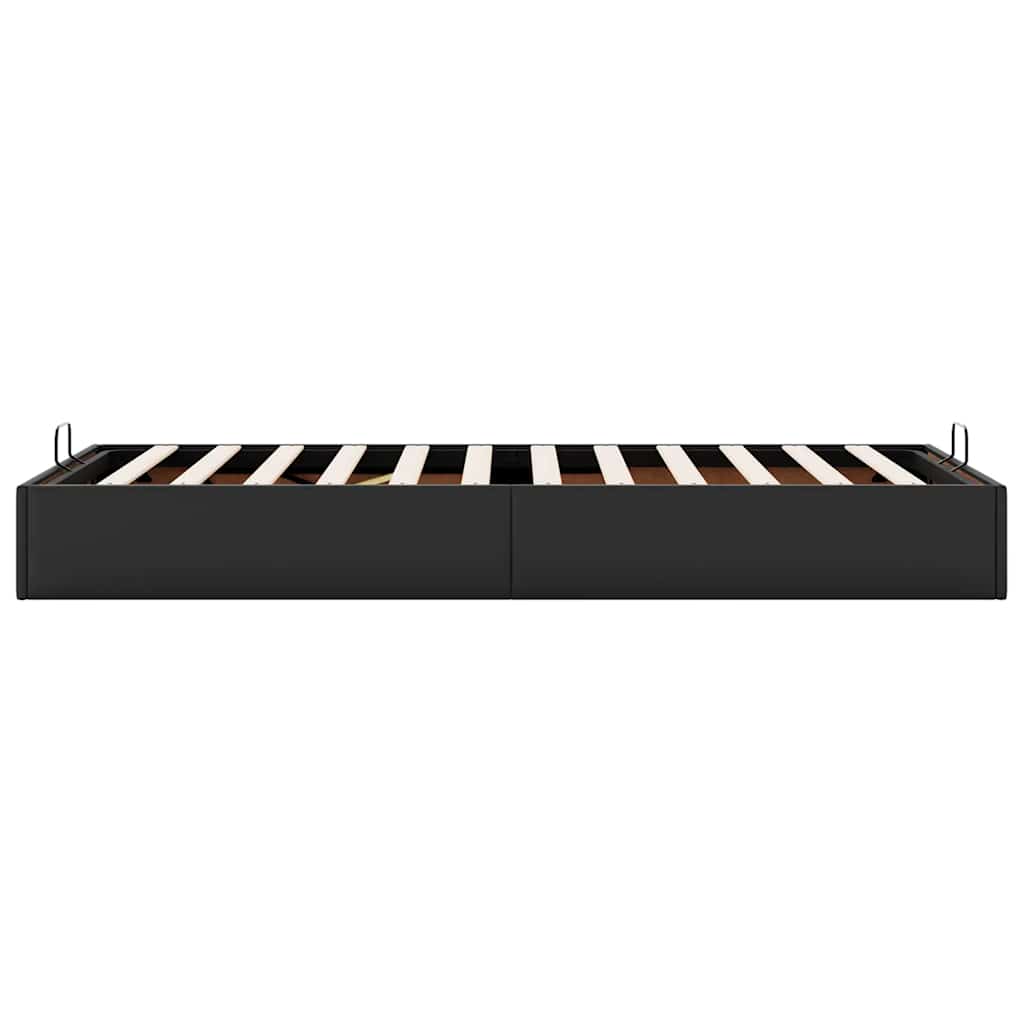 Ottoman Bed without Mattress Black 80x200 cm Faux Leather