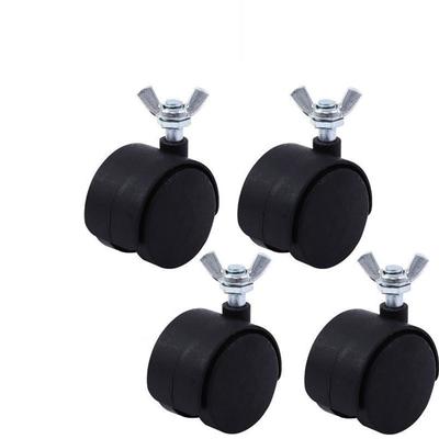 4PCS Swivel Casters Replacement For Electric Oil Heater, 1.5 Inch PU & Plastic Wheels With 8mm Screw Fittings