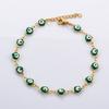 Stainless Steel Bracelet for Women Colorful Flower Turkish Evil Eye Chain Wristband Anklet Ladies Metal Jewelry Accessories Gift