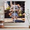 Nasida Cover Curtain Tiebacks Cabinets for Living Room Decoration Black Out Curtains Blackout Kitchen Curtains 2 Pieces Window