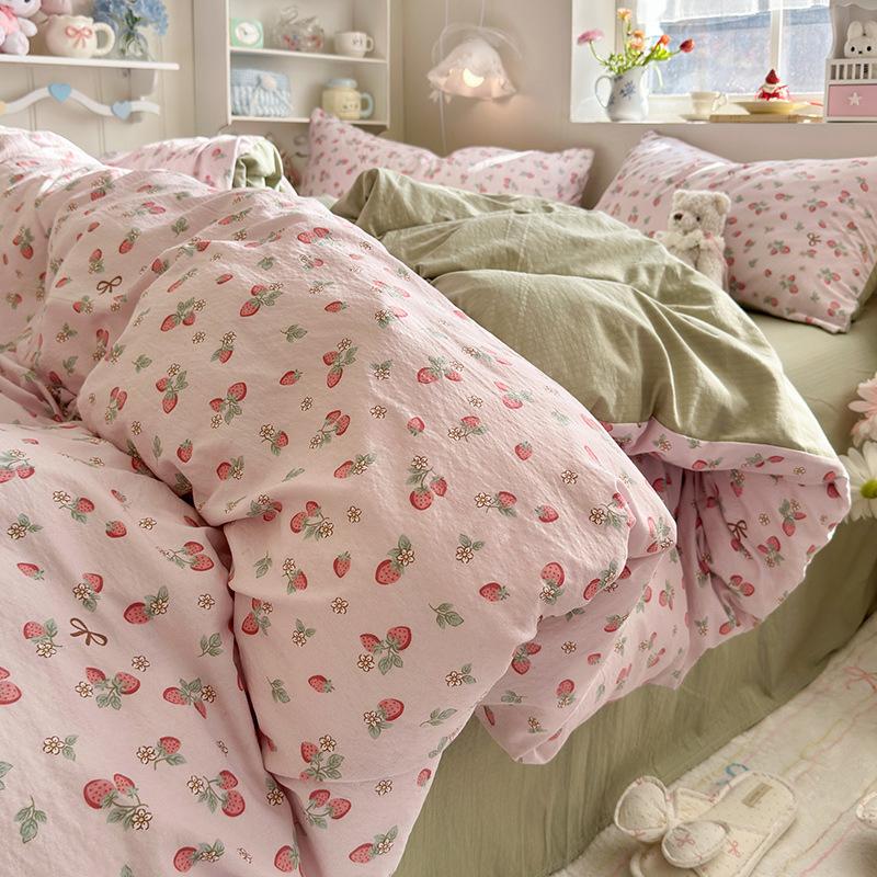 Pure Cotton Cloud Feel Double Layer Dormitory All Cotton Wood Cotton Quilt Cover Soft Breathable Durable Bedding Essential