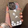 Kawaii Puppy Print Silicone Phone Case For iPhone 17 16 15 13 12 11 ProMax Pro Plus Shockproof & Anti-Scratch Phone Case Bumper