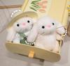 Handmade Keychain Bag Accessory Plush Gardener Rabbits Keychain Charm Portable Key Rings Adornment Bag Ornament