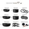 16-Piece Non-Stick Cookware Set with Detachable Handles