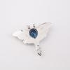 925 Silver Vintage Butterfly Pendant Blue Topaz Gemstone Necklace Women’s Gift" CP-31-13