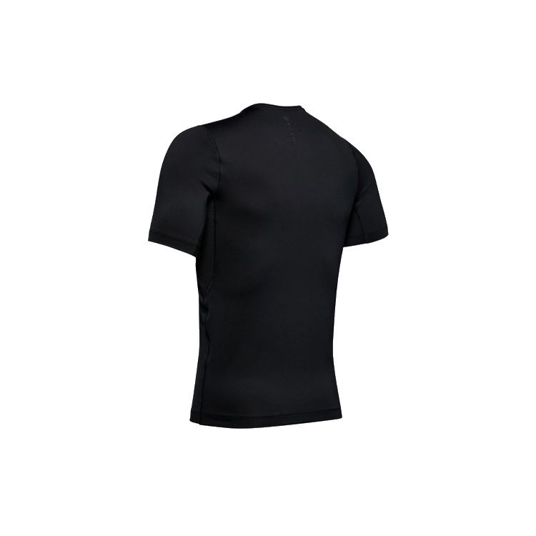 Under Armour HeatGear Compression Solid Crew Neck T-Shirt Men Tops Black 1353449-001
