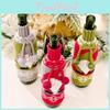 Charming Holiday Knitted Wine Bottle Sleeve With Festive Rudolph Motif Perfect For Christmas Celebrations