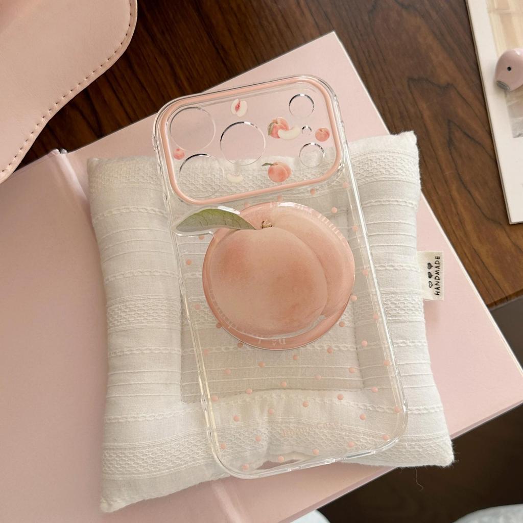 Creative Peach Phone Case for iPhone 16, iPhone 17, and iPhone 17 Pro Max