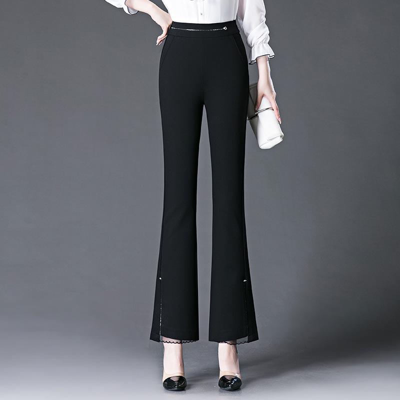 

Высококачественные женские облегающие брюки-клеш на осень/зиму — с высокой талией, приподнимающие бедра, модные и стильные 28