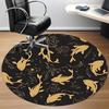 1pc Fish Pond Office Round Area Rug, Indoor Mat Suitable For Office, Under Office Chairs Bedroom Living Room Home Decor, Room Deco