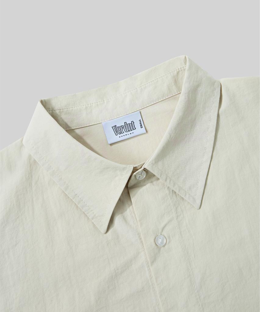 Beodeonteu Oversized Nylon Flap Shirt [Light Beige]