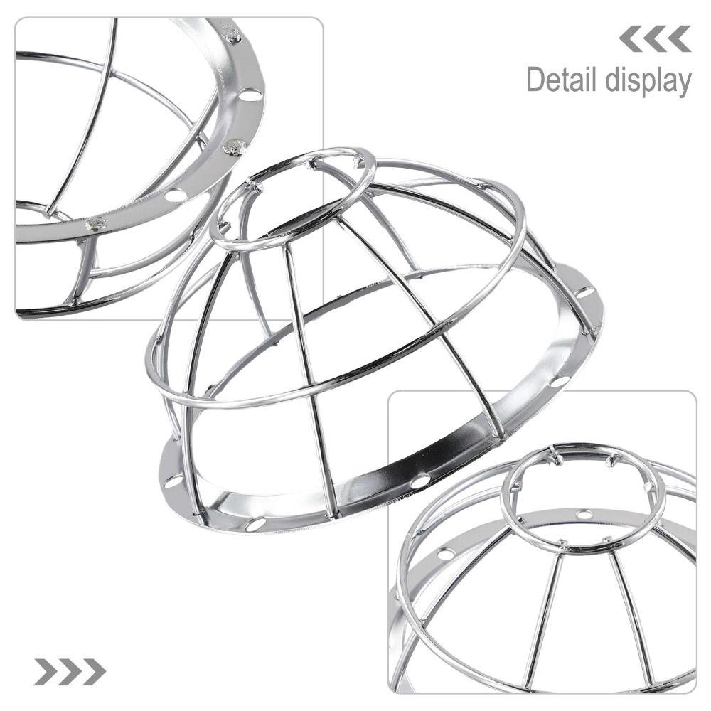 Iron Smoke Detector Protective Cover Silver Explosion-proof Lampshade Heavy Duty Fire Covers  Lamp