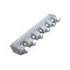 Broom Hanger Brush Mop Organizer Wall Mounted Storage Holder Rack(5 Positions and 6 Hooks)