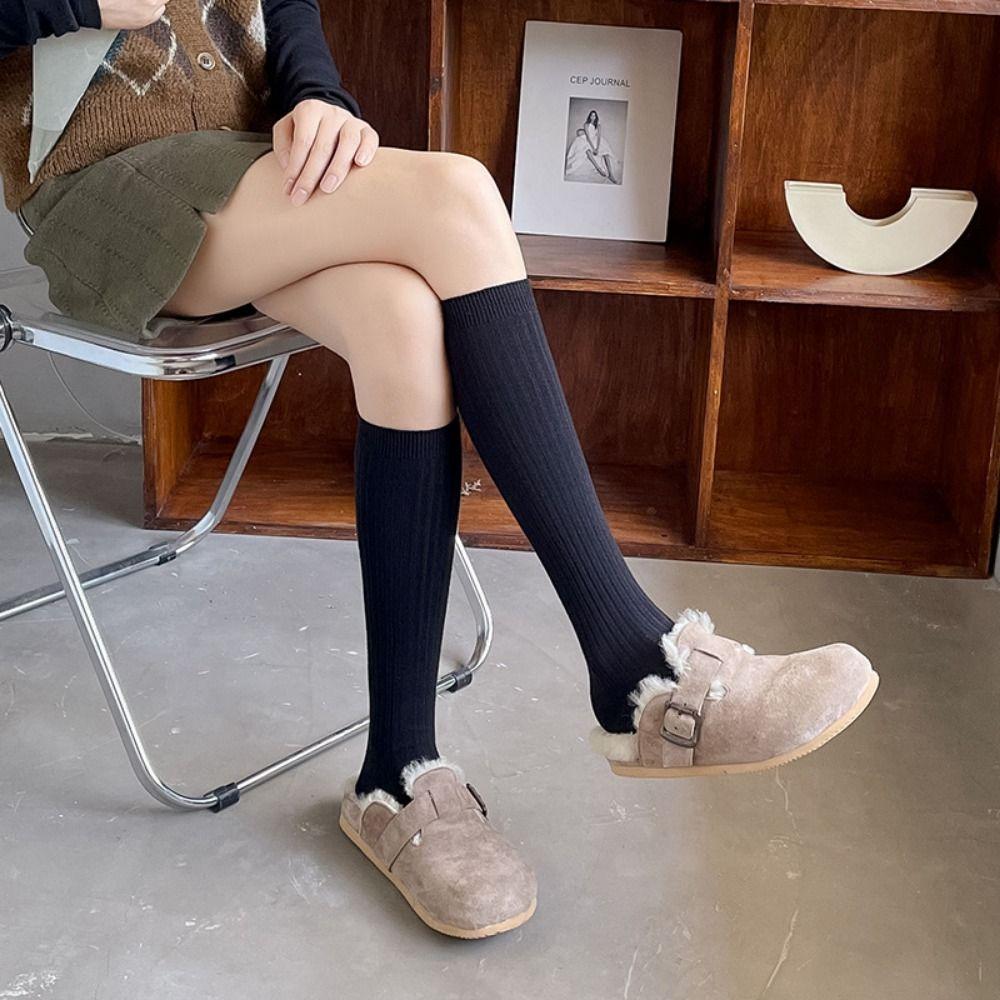 Nylon Women Stockings Autumn Winter Long Knee High Socks Casual Soft Warm Socks